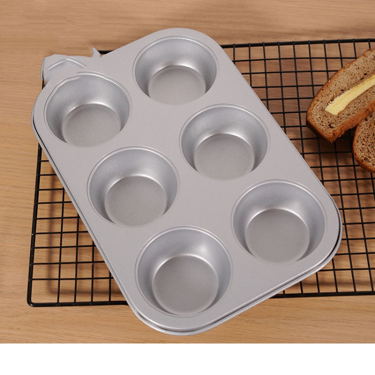 Amazon 6 even baking cup muffin cup cake of bread mold with silver coating baking ovens